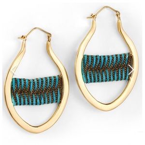Soft surroundings Azures woven hoop earring